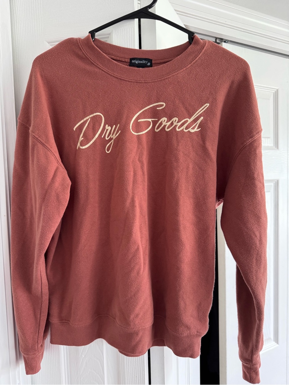 Originality “Dry Goods” Graphic Crewneck- Dusty Orange